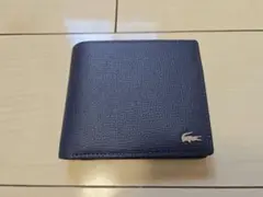 ★未使用 LACOSTE ネイビー 二つ折り財布