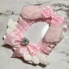 B8 ピンク うさ耳 量産型 トレカケースデコ レースデコ 推し活硬質ケースデコ