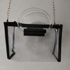 クリアバッグ ショルダーバッグ チェーン