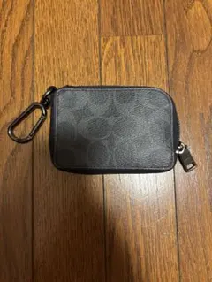 COACH シグネチャー キーケース　カラビナ付き