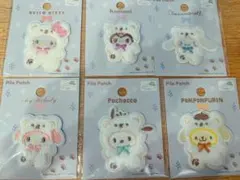 サンリオ　ふわふわスノー　ワッペン　6種セット　セリア