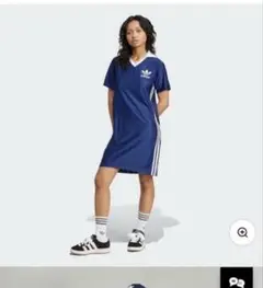 adidas アディカラー スリーストライプス ピンストライプワンピースのサムネイル