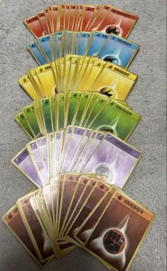 ジャンク品　ポケモンカードゲーム エネルギーカード 各20枚合計120枚セットのサムネイル