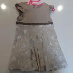 petit main フラワープリント ワンピース