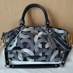 COACH　バック　ショルダーバック 2ウェイバック　黒　グレイ