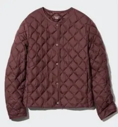 ユニクロ ウォームパデット　キルティングジャケット ワイン　S ボルドー
