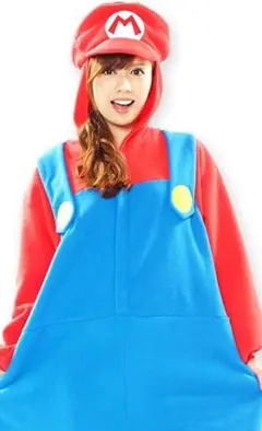 【開封済・未使用】 SAZAC マリオ 着ぐるみ コスプレ 男女兼用 ハロウィンのサムネイル