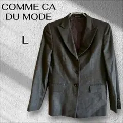 【COMME CA DU MODE コムサ]レディース L ストライプジャケット
