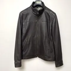 CROCODILE クロコダイル レザージャケット ダークブラウン M 羊革のサムネイル