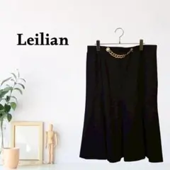 zG1300【F】Leilian フレアスカート ウエストベルト見せ タック入りのサムネイル