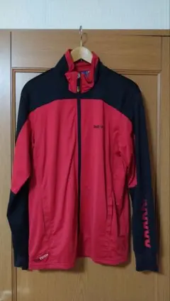 Reebok ジップアップジャケット レッド×ブラック XL