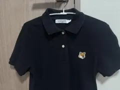メゾンキツネ　ポロシャツ　黒　S MAISON KITSUNE