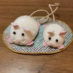 ちりめん 細工 ねずみ ネズミ 置物 ハムスター 人形 インテリア 干支のサムネイル
