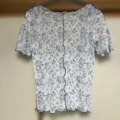 AS KNOW ASで購入花柄 シアー メロウ 半袖カットソー ホワイトのサムネイル