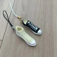 オールスター　コンバース　ストラップ 　ブラック ホワイト　2個セット