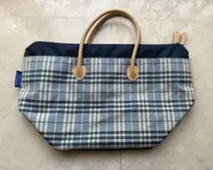【良品】バーバリーブルーレーベル トートバッグ A4収納可 ノバチェック ブルー