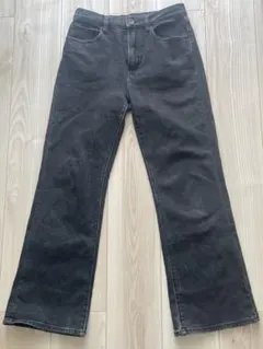 UNIQLO フレアハイライズジーンズ ダークグレー　25インチ63.5cm