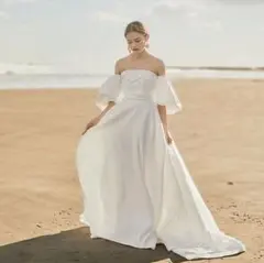 K.RANNEのブランドを95%再現 オフホワイト ウェディングドレス