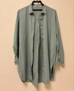 AMERICAN HOLIC【L】オーバーサイズ長袖シャツ カーキのサムネイル
