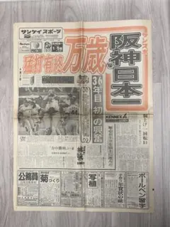 【貴重】阪神タイガース_1985年_阪神日本一新聞