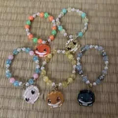 レオパ　チャーム付きビーズブレスレット5個セット