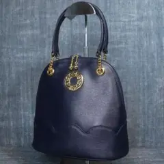 ハナエモリ ハンドバッグ ネイビー HANAE MORI