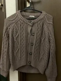 GU ケーブルコクーンカーディガン ニットカーディガン