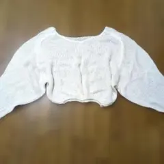 透かし編み ドルマンニット アイボリー