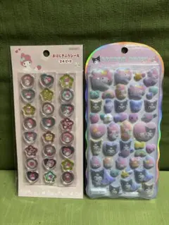 正規品　マイメロディ　クロミ　コットンパフィーシール おはじきふうシール