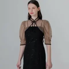 Laja スパンコールボタニカルマーメイドボレロ2WAYワンピースドレス