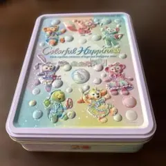 ダッフィー＆フレンズ20周年【カラフルハピネス☆クッキー空き缶】ディズニーシーのサムネイル