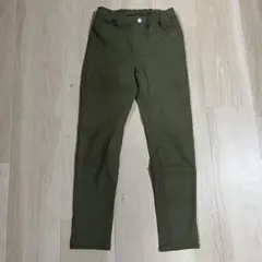 130cm GU のびのびレギンスパンツ　カーキ