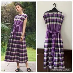 美品　ストロベリーフィールズ　ルニカチェックワンピース