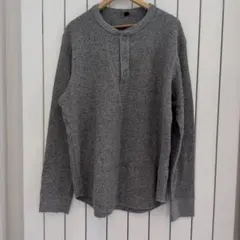 UNIQLO ワッフルヘンリーネックTシャツ M