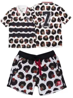 希少　 美品　adidas アフロキャラクター ポロシャツ&ショーツセット