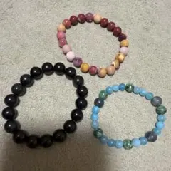 天然石ビーズブレスレットセット