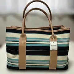 SAC ATTENTION ストライプハンドバッグ