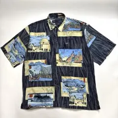 【希少】PHAT FARM（ファットファーム）和柄 浮世絵風 半袖シャツ　XXLのサムネイル
