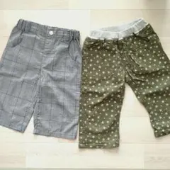 ハーフパンツ　短パン　ズボン　130　2枚セット　JUNKSTORE