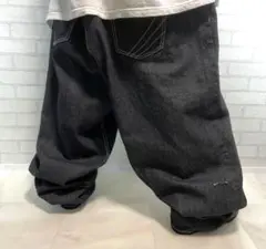 W54‼️ akademiks 超極太デニム 超極太 akademiks アカデミクス バギーパンツ デニム 濃紺 W40 B系