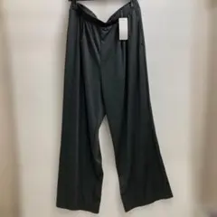 新品 ユニクロ サテンジャージー ワイドストレートパンツ+ XXL　丈長めタイプ