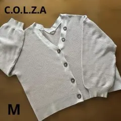 COLZA Vネック カーディガン ピンクベージュ