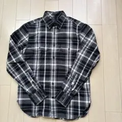 ブラック系チェック 長袖シャツ