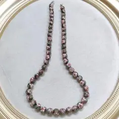 ヴィンテージ ネックレス 七宝風 花柄 ボールパーツ ゴールドカラー 