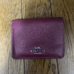 COACH バーガンディ 二つ折り財布