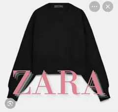 ZARA クロップド丈ニットセーター M
