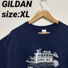 【US古着】ギルダン 半袖シャツ Tシャツ プリントロゴ ベビーコットン XLのサムネイル
