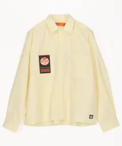 RED KAP オックスフォード クロップドロングスリーブワークシャツ　イエロー