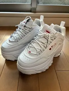 FILA フィラ 厚底スニーカー ディスラプター2ウェッジハート 23.5cm