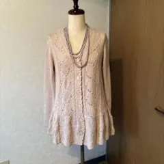 【新品】L'EST ROSE ロングカーディガン　ピンクのサムネイル
